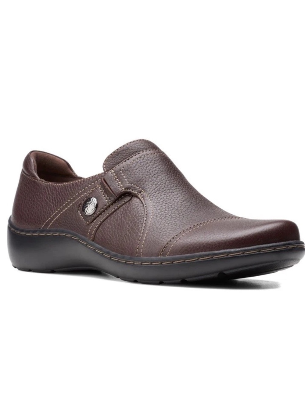 CLARKS Cora Poppy Slip On Comfort Shoe Size 6.5 NIB LEATHER